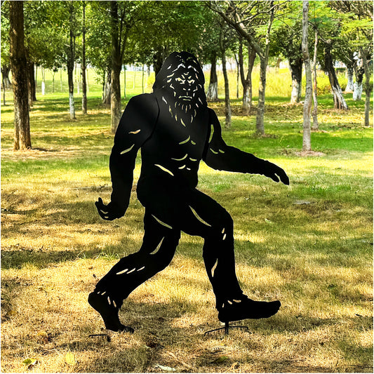 4ft Bigfoot Metal Outdoor Decor Big Foot Sasquatch Gifts for Men/Women Bigfoot Silhouette Statues for Yard Art, Patio, Lawn, Forests, Garden Decor, Yard Display, Garden Decorations