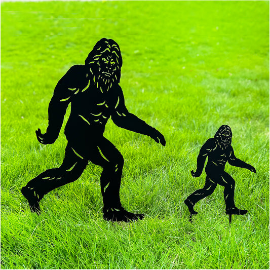 15.8 inch Bigfoot Metal Outdoor Decor Big Foot Sasquatch Gifts for Men/Women Bigfoot Silhouette Statues for Yard Art, Patio, Lawn, Forests, Garden Decor, Yard Display, Garden Decorations