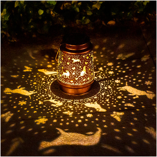 Dog Solar Lanterns Outdoor Waterproof Hanging Solar Lights Dog Gifts for Women Men Metal Decorative LED Lanterns for Yard, Patio, Lawn, Tabletop, Pathway, Landscape, Garden Decor, Dog Lovers Gifts