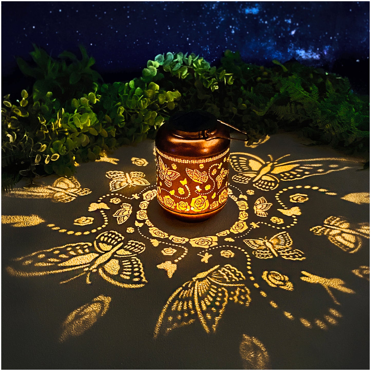 Butterfly Solar Lanterns Outdoor Waterproof Hanging Solar Lights Butterfly Gifts for Women Men Metal Decorative LED Butterflies Lanterns for Yard, Patio, Lawn, Tabletop, Landscape Pathway Garden Decor